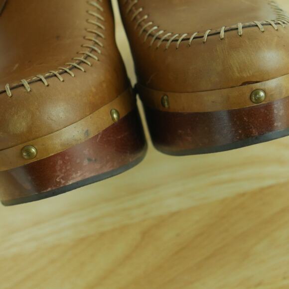 Vintage Size 7 Y2K Clogs Chunky Heel Platform Mules Boho Xhilaration Chunky Stud - Picture 4 of 11